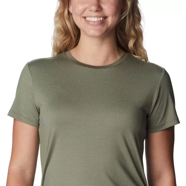 Columbia Womens Leslie Falls Short SleeveStone Green