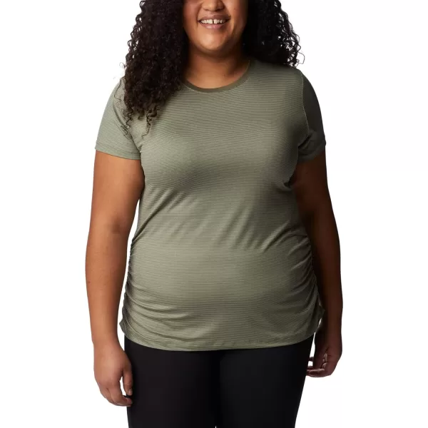 Columbia Womens Leslie Falls Short SleeveStone Green