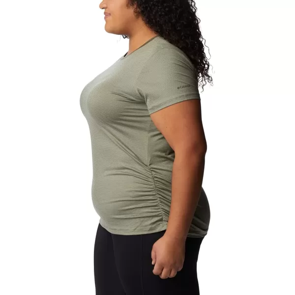 Columbia Womens Leslie Falls Short SleeveStone Green
