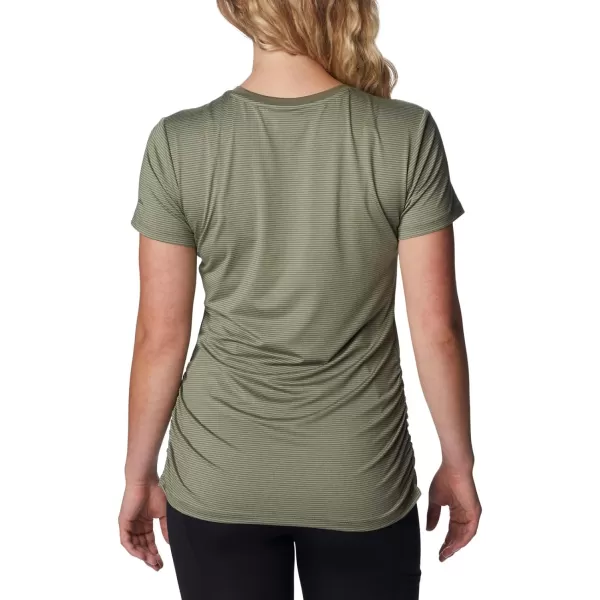 Columbia Womens Leslie Falls Short SleeveStone Green
