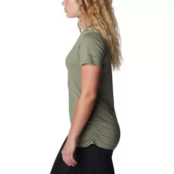 Columbia Womens Leslie Falls Short SleeveStone Green