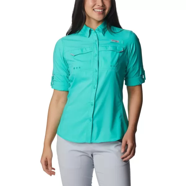 Columbia Womens Lo Drag Long Sleeve ShirtElectric Turquoise