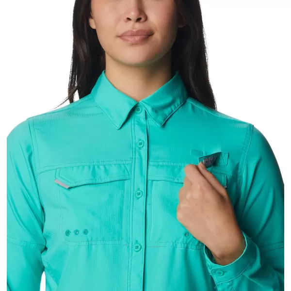 Columbia Womens Lo Drag Long Sleeve ShirtElectric Turquoise