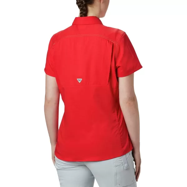 Columbia Womens Lo Drag Short Sleeve ShirtRed Lily