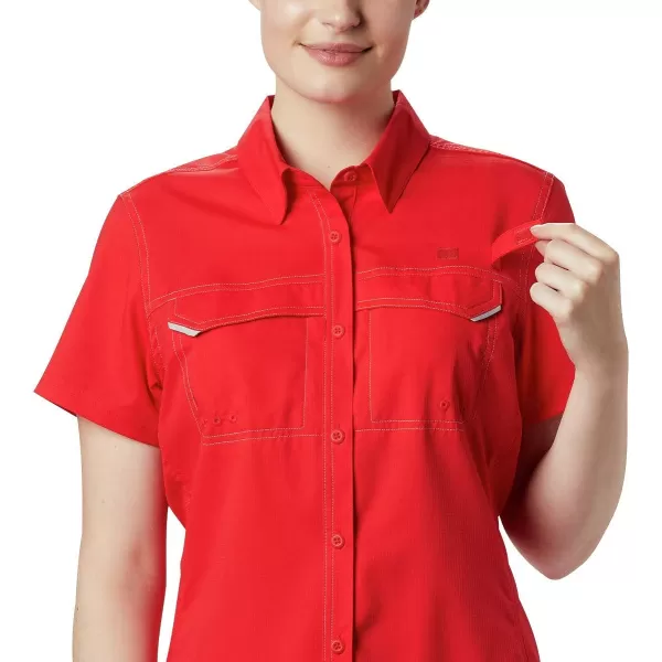 Columbia Womens Lo Drag Short Sleeve ShirtRed Lily