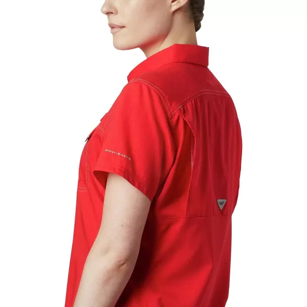 Columbia Womens Lo Drag Short Sleeve ShirtRed Lily