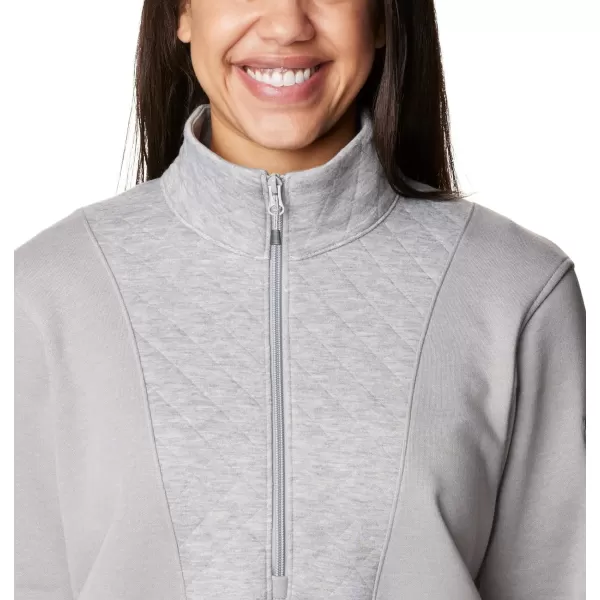 Columbia Womens Lodge Quilted 14 Zip Light Grey Heather LargeColumbia Womens Lodge Quilted 14 Zip Light Grey Heather Large