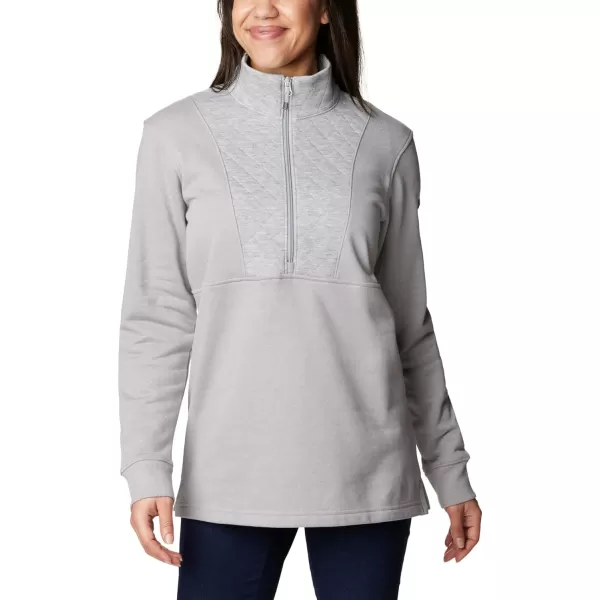 Columbia Womens Lodge Quilted 14 Zip Light Grey Heather LargeColumbia Womens Lodge Quilted 14 Zip Light Grey Heather Large