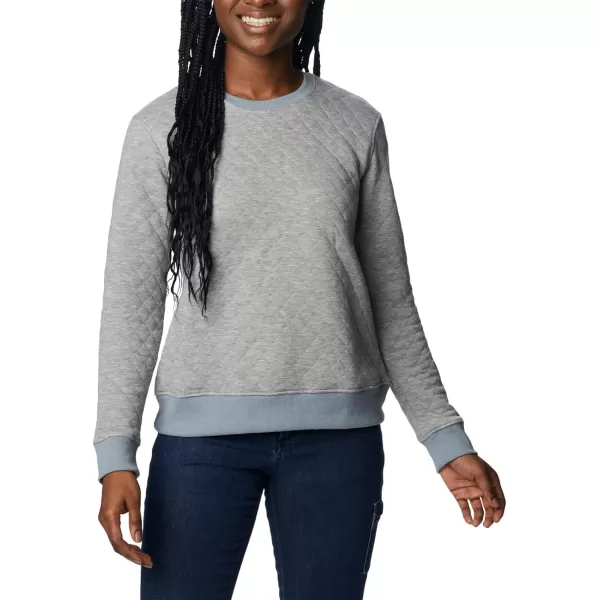 Columbia Womens Lodge Quilted CrewLight Grey Heather