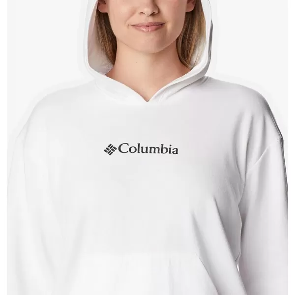 Columbia Womens Logo Iii French Terry HoodieWhiteBlack Logo