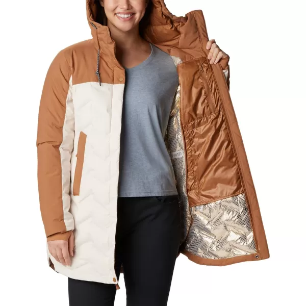 Columbia Womens Mountain Croo Ii Mid Down JacketChalk Camel Brown