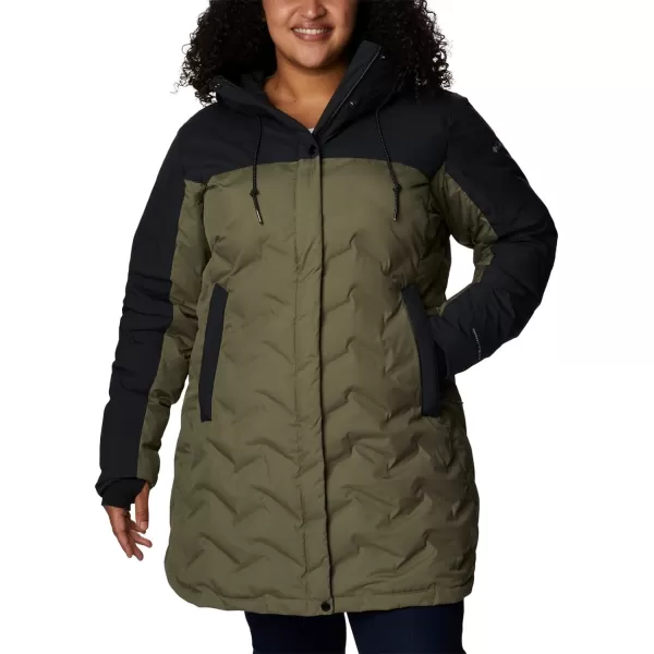 Columbia Womens Mountain Croo Ii Mid Down JacketStone Green Black