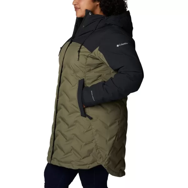 Columbia Womens Mountain Croo Ii Mid Down JacketStone Green Black