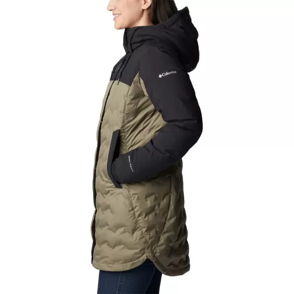 Columbia Womens Mountain Croo Ii Mid Down JacketStone Green Black