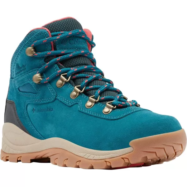 Columbia Womens Newton Ridge Plus Waterproof Amped Hiking BootDeep Wave  Red Coral