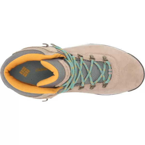 Columbia Womens Newton Ridge Plus Waterproof Amped Hiking BootOxford Tan  Dusty Green