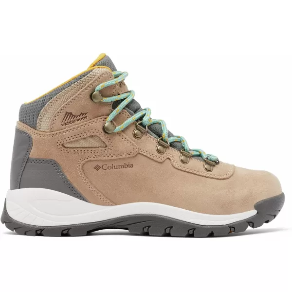 Columbia Womens Newton Ridge Plus Waterproof Amped Hiking BootOxford Tan  Dusty Green