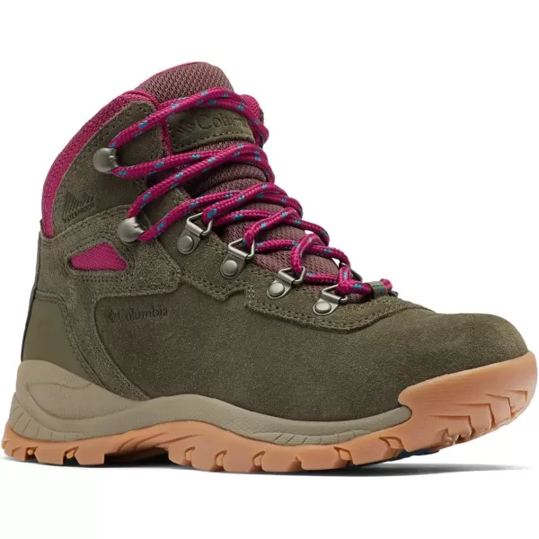 Columbia Womens Newton Ridge Plus Waterproof Amped Hiking BootPeatmoss  Red Onion