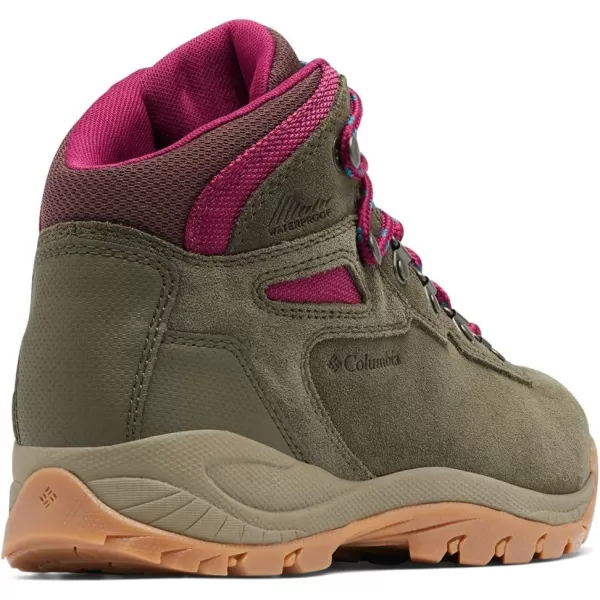 Columbia Womens Newton Ridge Plus Waterproof Amped Hiking BootPeatmoss  Red Onion