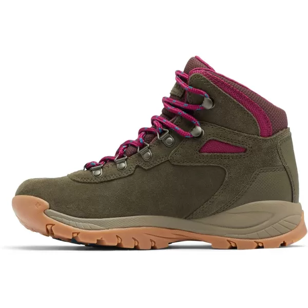 Columbia Womens Newton Ridge Plus Waterproof Amped Hiking BootPeatmoss  Red Onion