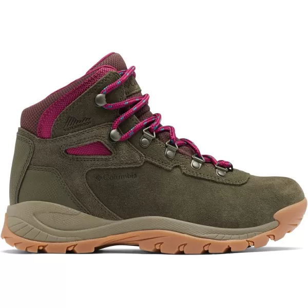 Columbia Womens Newton Ridge Plus Waterproof Amped Hiking BootPeatmoss  Red Onion