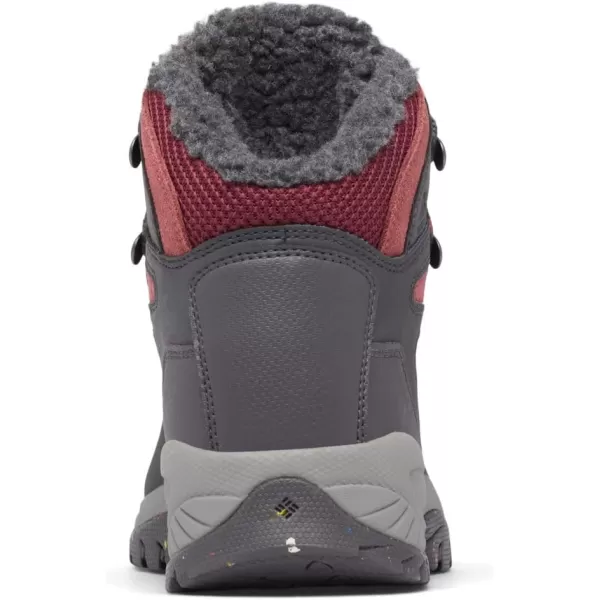 Columbia Womens Newton Ridge Waterproof OmniHeat Ii Hiking ShoeDark GreyBeetroot