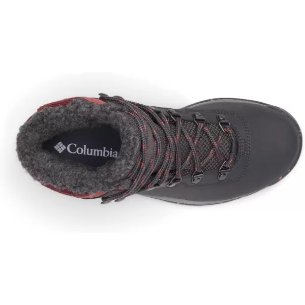 Columbia Womens Newton Ridge Waterproof OmniHeat Ii Hiking ShoeDark GreyBeetroot