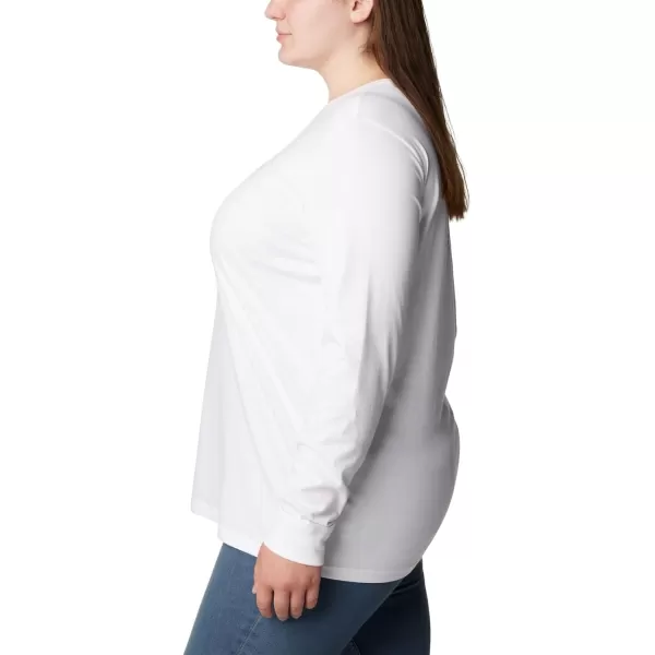 Columbia Womens North Cascades Back Graphic Long Sleeve TeeWhite  Escape to Nature