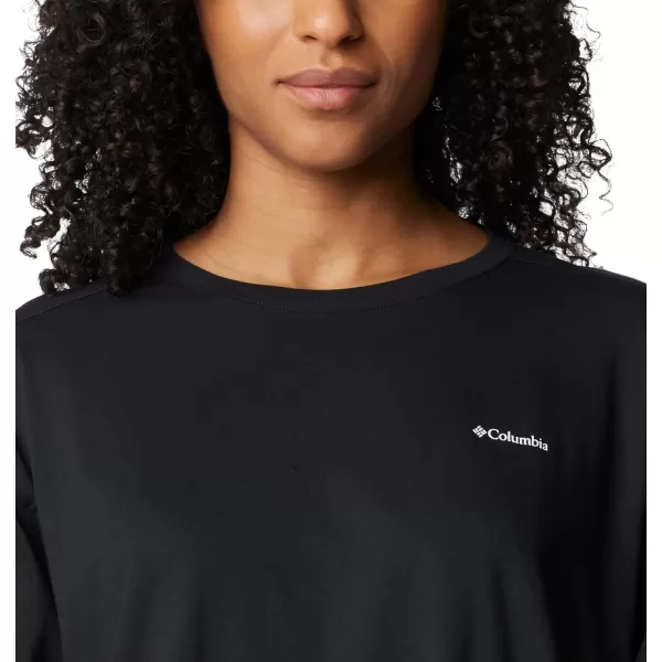 Columbia Womens North Cascades Branded Long Sleeve CrewBlackVarsity Arch