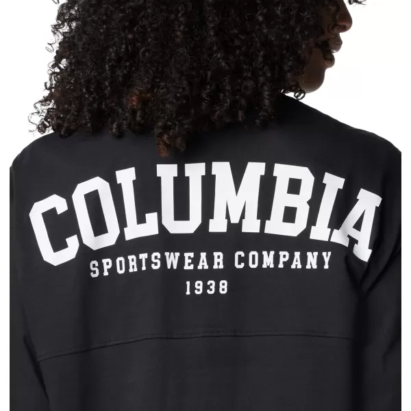 Columbia Womens North Cascades Branded Long Sleeve CrewBlackVarsity Arch