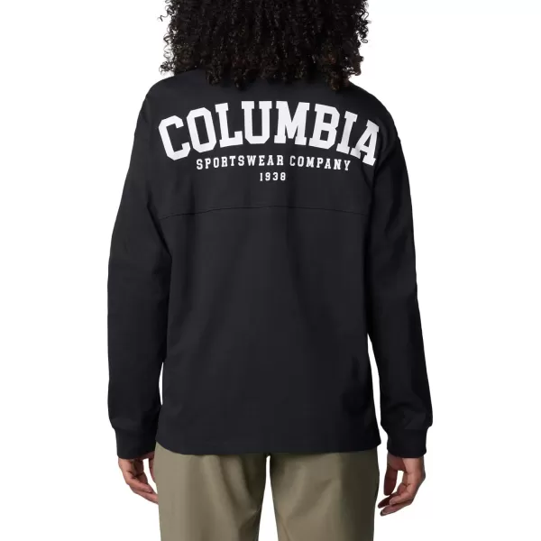 Columbia Womens North Cascades Branded Long Sleeve CrewBlackVarsity Arch