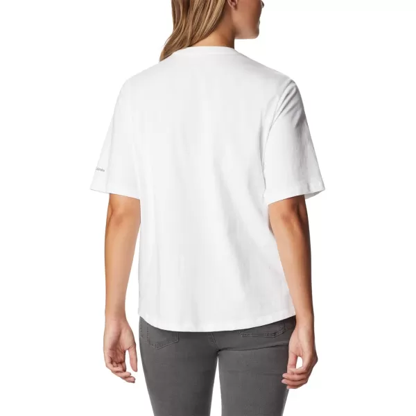 Columbia Womens North Cascades Graphic Short Sleeve TeeWhiteStarry Peaks Graphic