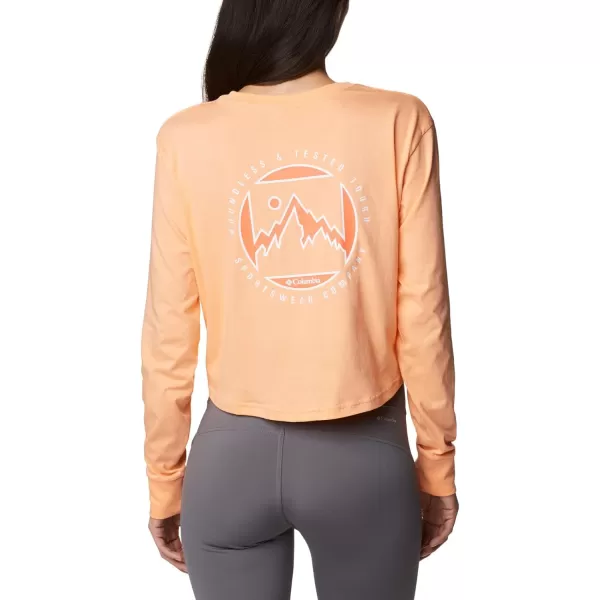 Columbia Womens North Cascades Long Sleeve Cropped TeePeachBoundless Graphic