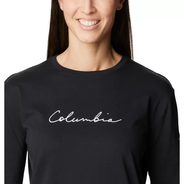 Columbia Womens North Cascades Ls TeeBlack Simply Scripted