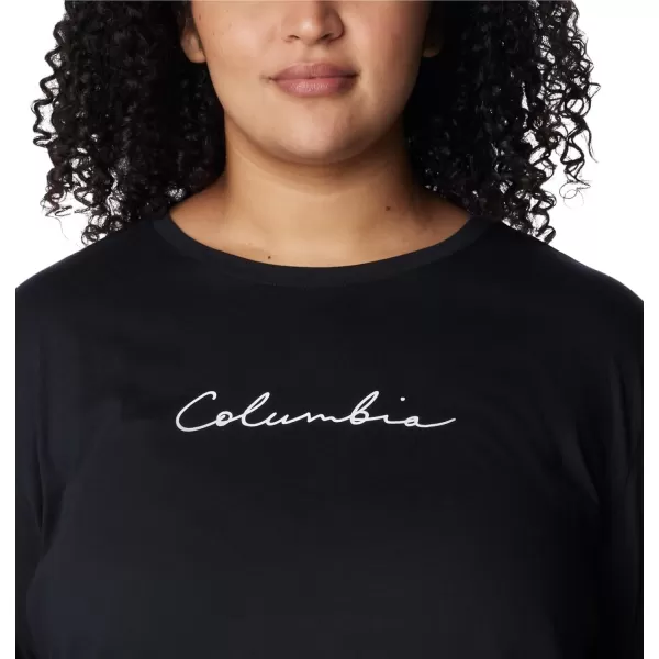 Columbia Womens North Cascades Ls TeeBlack Simply Scripted