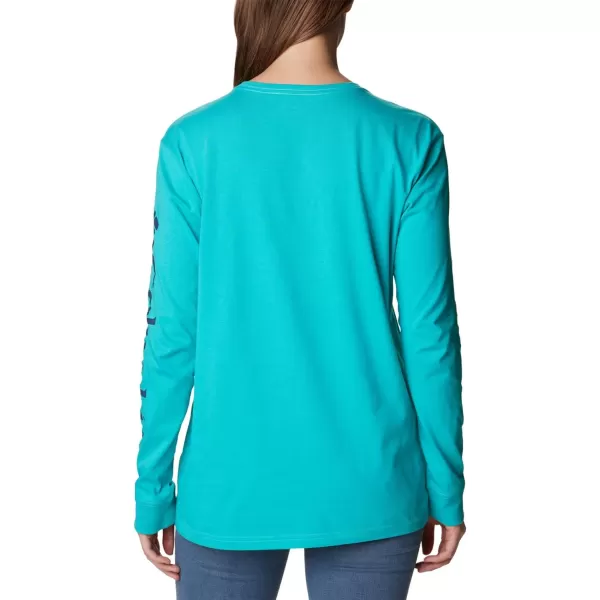 Columbia Womens North Cascades Ls TeeBright Aqua Nocturnal Gem Columbia