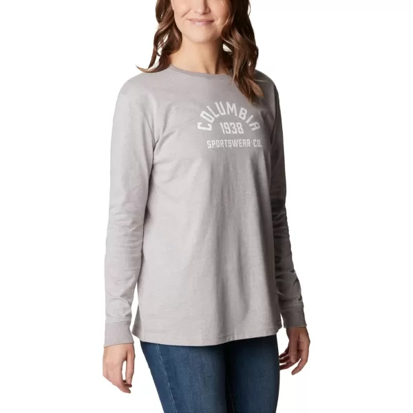 Columbia Womens North Cascades Ls TeeColumbia Grey Heather College Life