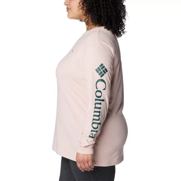 Columbia Womens North Cascades Ls TeeDusty Pink Night Wave Gem Columbia