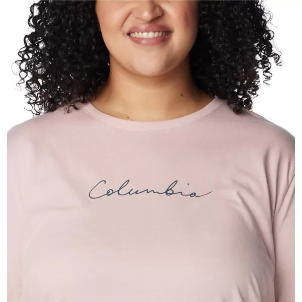 Columbia Womens North Cascades Ls TeeDusty Pink Simply Scripted