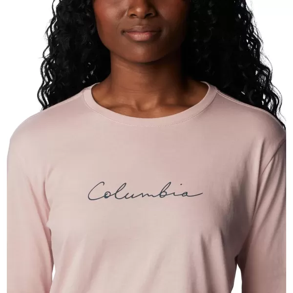 Columbia Womens North Cascades Ls TeeDusty Pink Simply Scripted