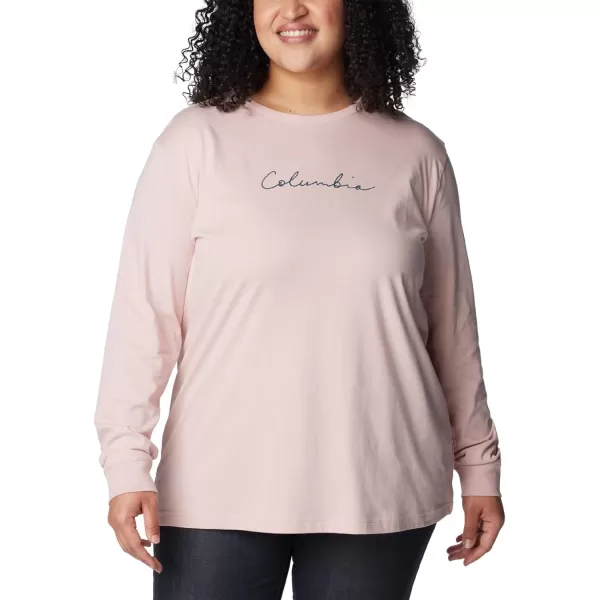 Columbia Womens North Cascades Ls TeeDusty Pink Simply Scripted