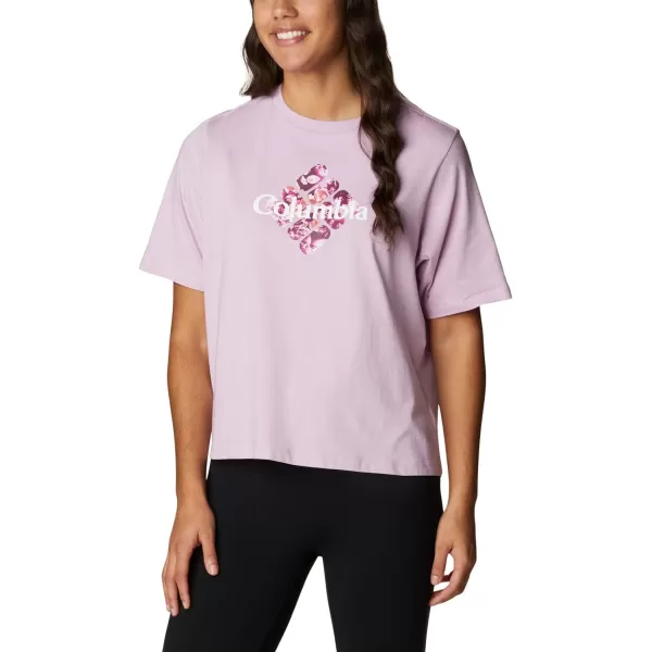 Columbia Womens North Cascades Relaxed TeeAuraCentered Gem Solarized