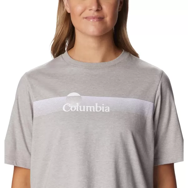 Columbia Womens North Cascades Relaxed TeeColumbia Grey HeatherInverted Brand Grx