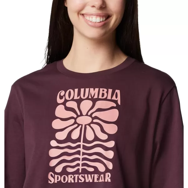 Columbia Womens North Cascades Relaxed TeeMoonvistaFloral Groove