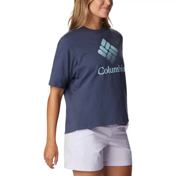 Columbia Womens North Cascades Relaxed TeeNocturnalCsc Stacked Gradient Graphic