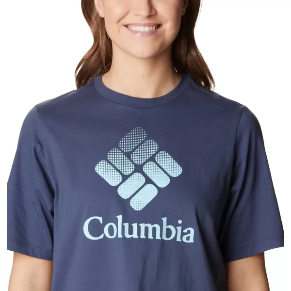 Columbia Womens North Cascades Relaxed TeeNocturnalCsc Stacked Gradient Graphic