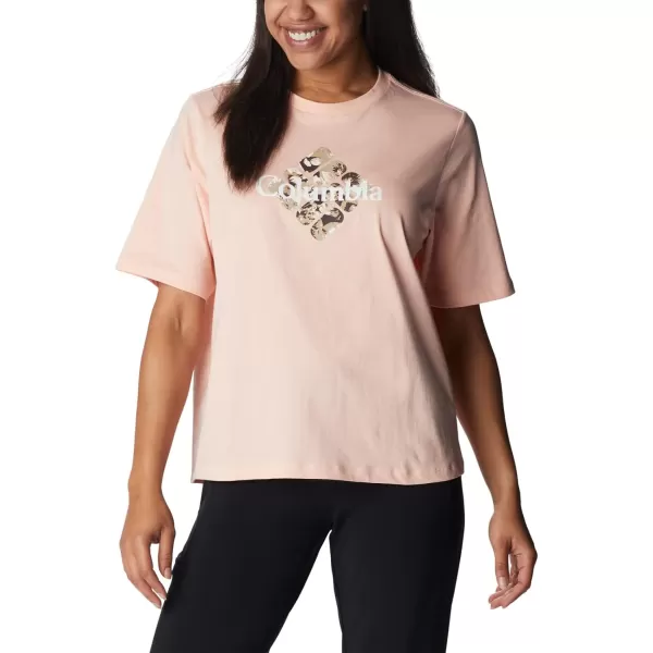 Columbia Womens North Cascades Relaxed TeePeach BlossomCentered Gem Solarized