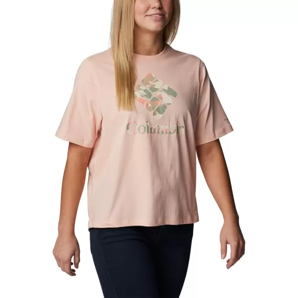 Columbia Womens North Cascades Relaxed TeePeach BlossomGem Mod Camo