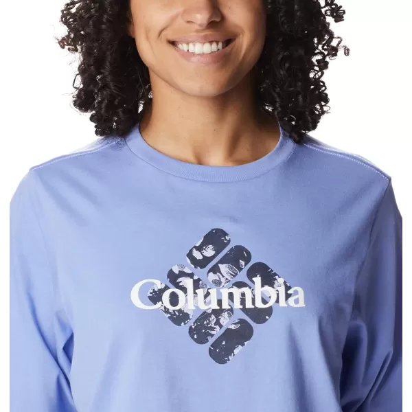 Columbia Womens North Cascades Relaxed TeeSerenityCentered Gem Solarized Tonal