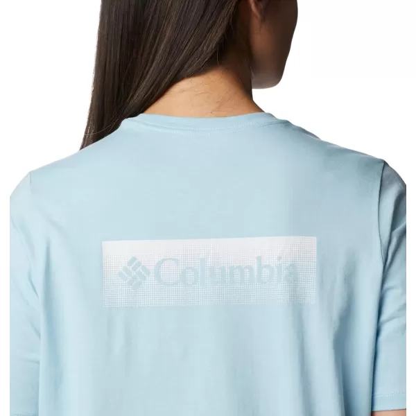 Columbia Womens North Cascades Relaxed TeeSpring BlueFramed Halftone Logo Grx